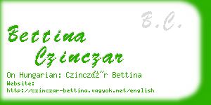 bettina czinczar business card